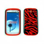 Wholesale Samsung Galaxy S3 / I9300 Zebra Hybrid Case (Black-Red)